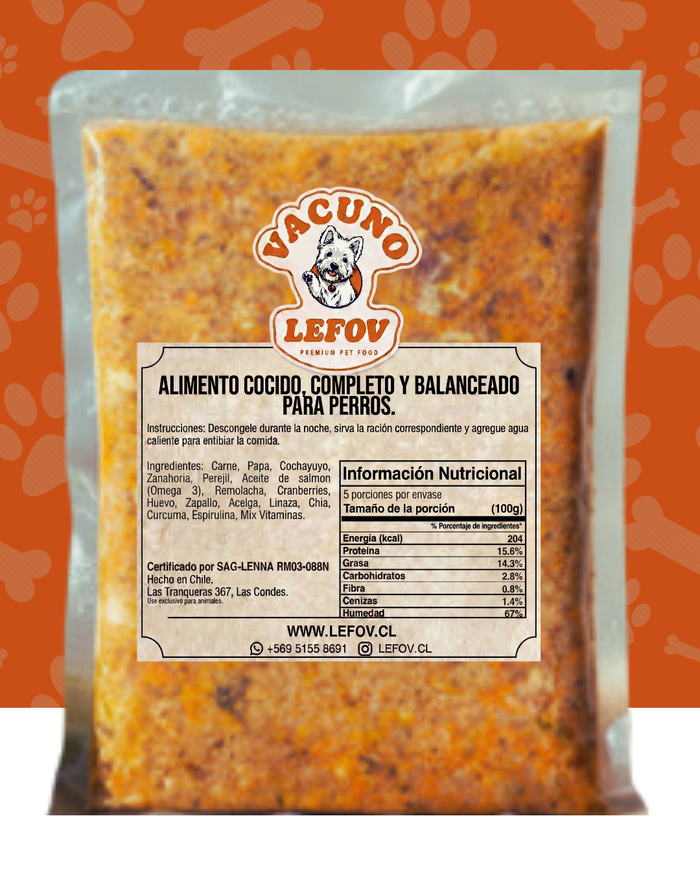 Menú Vacuno 500 Gr