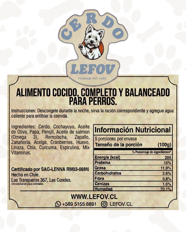 Menú Cerdo 500 Gr