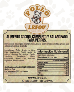 Menú Pollo 500 Gr