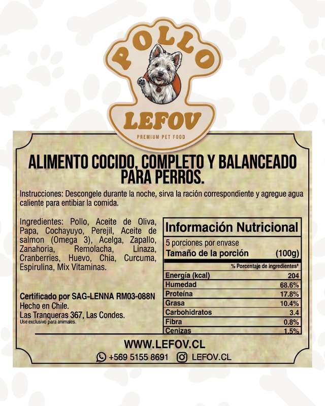 Menú Pollo 500 Gr