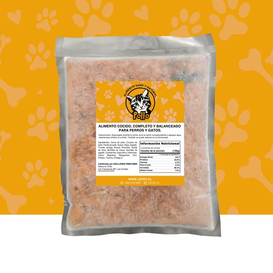 Alimento Para Gatos Natural Cocido Sabor Pollo 500 Gr