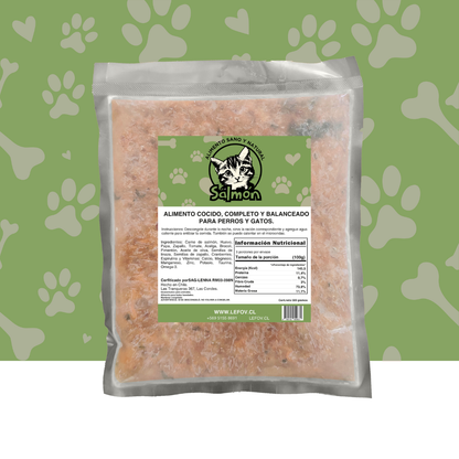 Alimento Para Gatos Natural Cocido Sabor Salmón 500 Gr