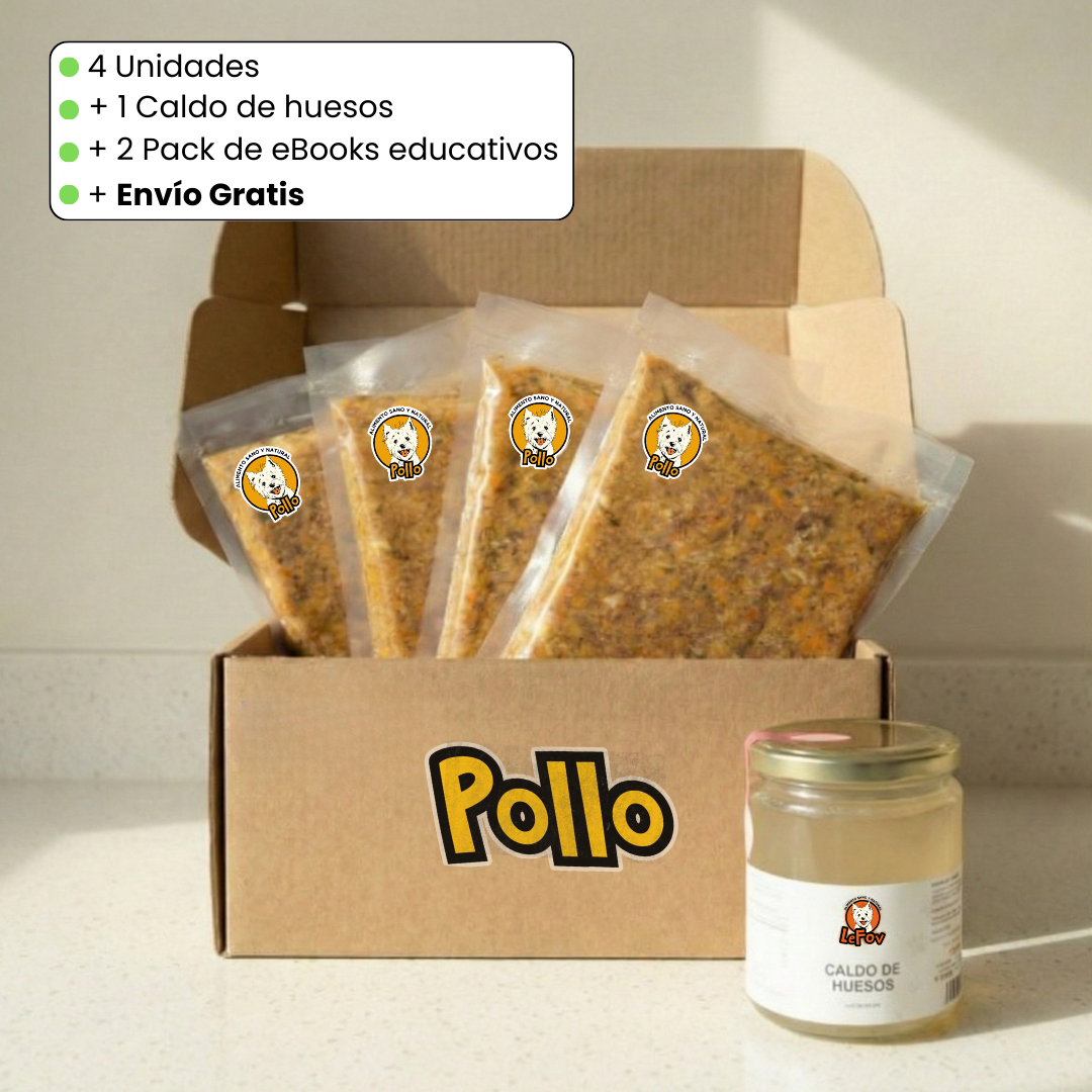 Pack Inicia Le Fov - alimento natural para perros con descuento Chile