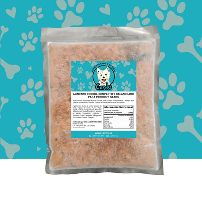 Alimento Para Perros Natural Cocido Sabor Cerdo 500 Gr