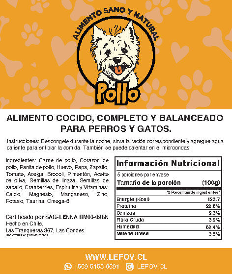 Menú Pollo 500 Gr