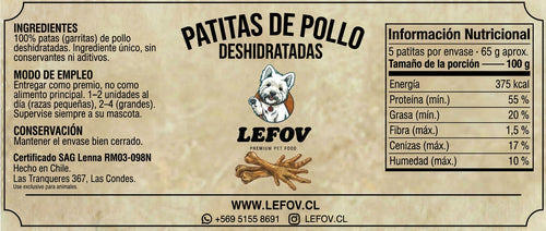 Patitas de pollo 5un